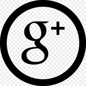 Round Circle Outline Black Google Plus Icon