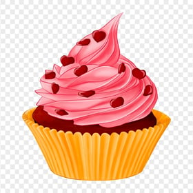 HD Birthday Cute Cupcake Icing Illustration PNG