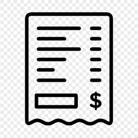 Billing Invoice Black Icon Transparent Background