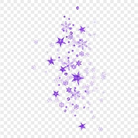 Shine Falling Purple Stars Effect PNG