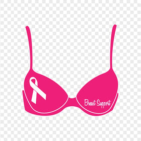 Breast Cancer Awareness Bra Icon Logo Illustration