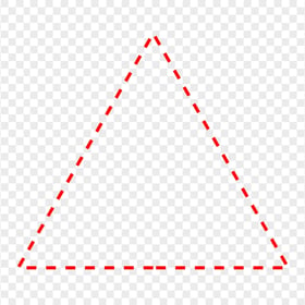 Dashed Red Triangle Transparent Background