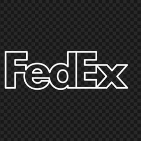 HD FedEx White Outline Logo PNG