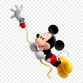 Mickey Mouse Holding Rope Fictional Character