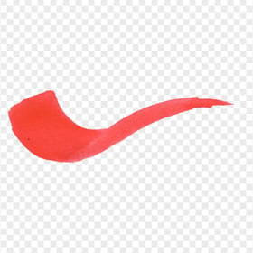 HD Red Watercolor Brush Curve Line PNG