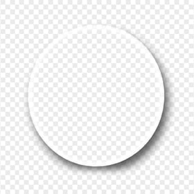 White Outline Circle Frame With Shadow PNG