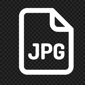 White Icon Of JPG File PNG