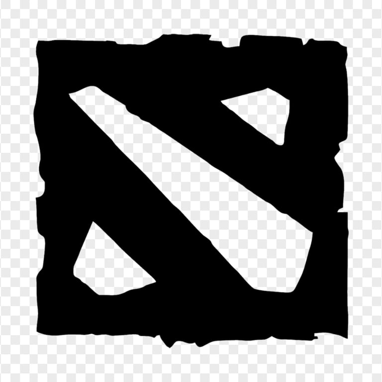 HD Dota 2 Official Black Logo Symbol PNG