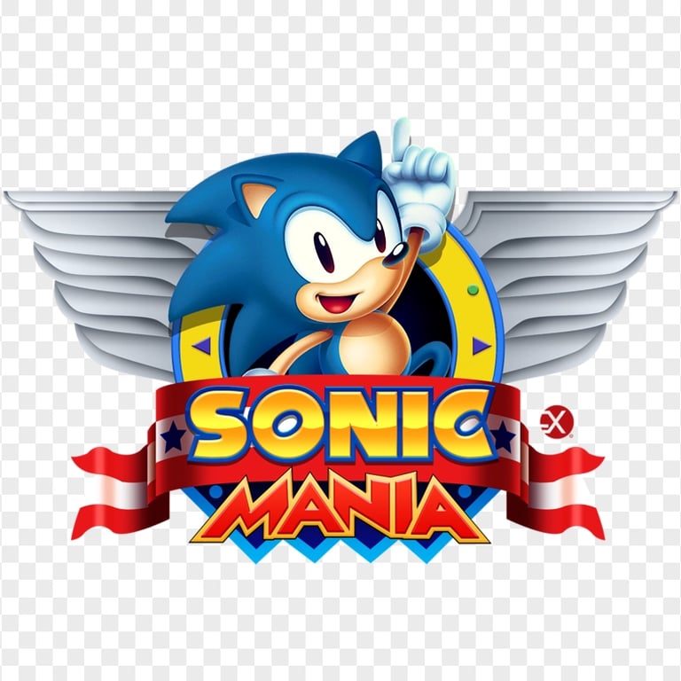 HD Sonic Mania The Hedgehog Logo PNG