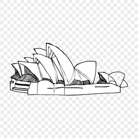 Opera House Sydney Drawing Black & White PNG