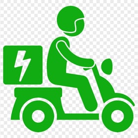 Fast Scooter Delivery Shipping Green Icon Transparent PNG