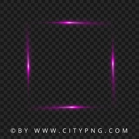 Glare Glowing Light Neon Square Pink Frame PNG