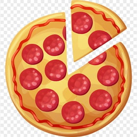 Cartoon Salami Pizza Illustration HD Transparent PNG