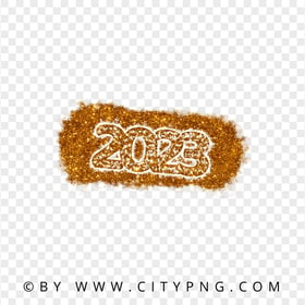 Beautiful Gold 2023 Glitter Design HD PNG
