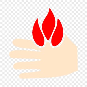Burning Fire Hand Icon