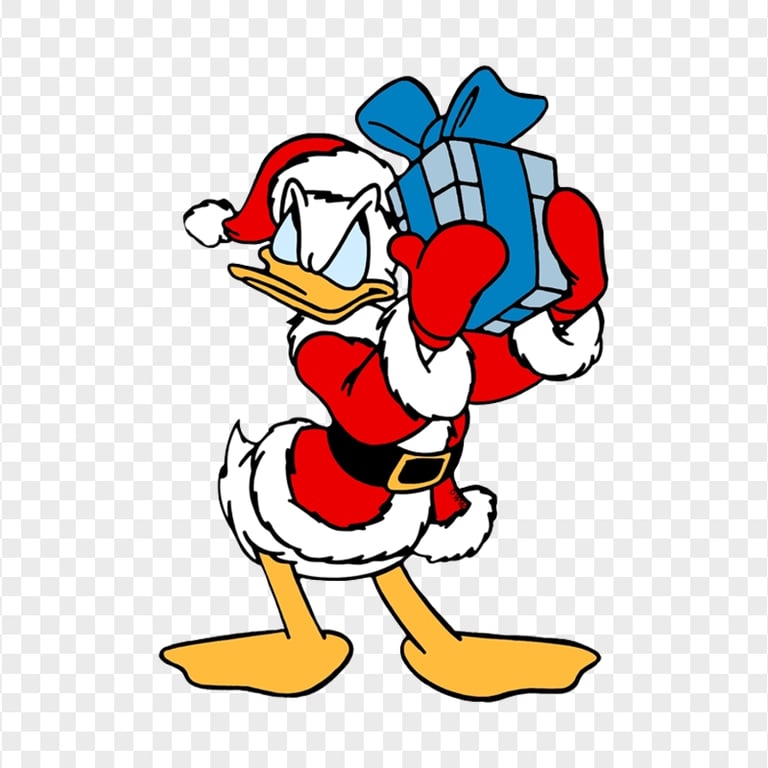 Donald Duck Christmas Santa Costume PNG Image | Citypng