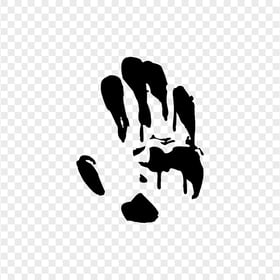 HD Black Hand Print Silhouette Clipart PNG