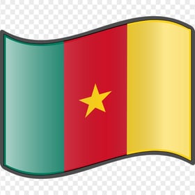 Cameroon Wavy Icon Flag