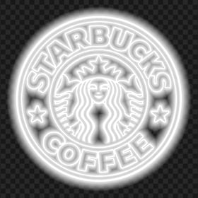HD Starbucks White Neon Circle Woman Logo PNG