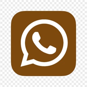 HD Brown & White Whatsapp Wa Square Logo Icon PNG