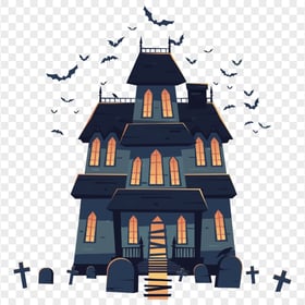 HD Halloween House Castle Cartoon Clipart Horror PNG