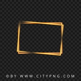Neon Orange Double Frame FREE PNG