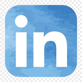 HD Square Watercolor Linkedin Logo Icon PNG