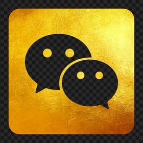 Golden Gold WeChat China App Square Logo Icon