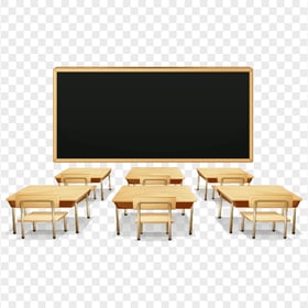 Classroom Furniture Illustration Image PNG