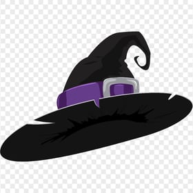 HD Halloween Witch Hat Black & Purple Clipart Cartoon PNG