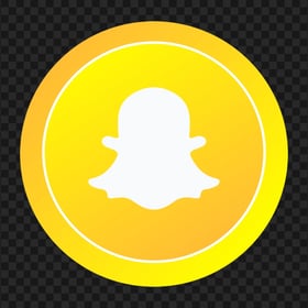HD Round Circle Button Snapchat Social Media Logo Icon PNG Image