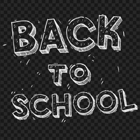 HD Back To School Typography Logo PNG