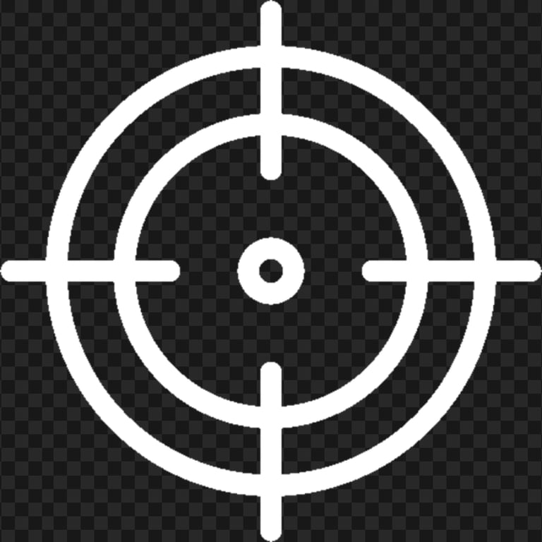 HD Reticle Crosshair White Icon PNG