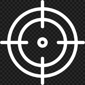 HD Reticle Crosshair White Icon PNG