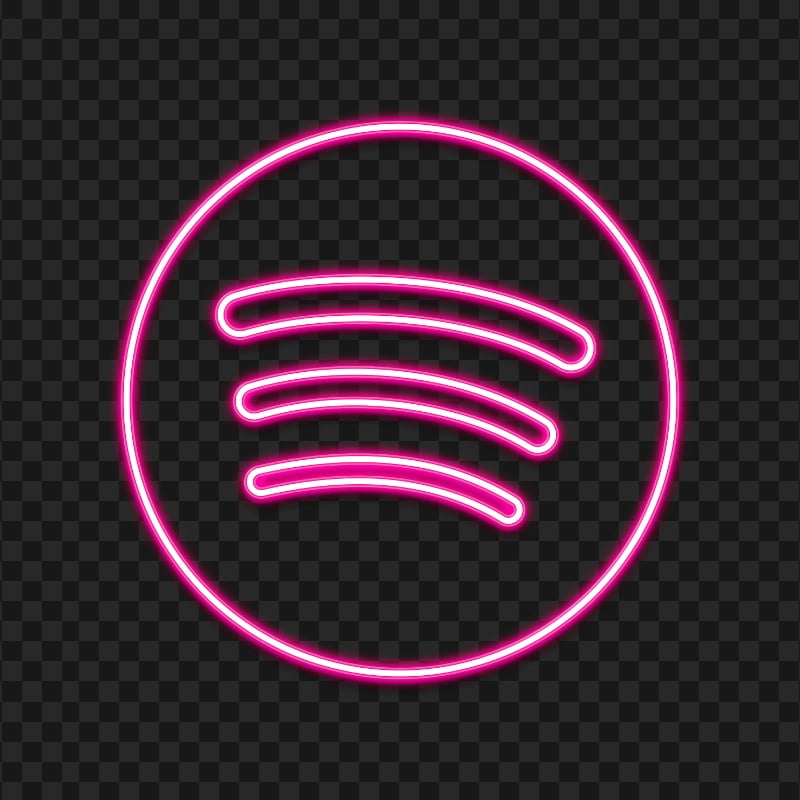 Spotify Pink Neon Logo Sign HD PNG | Citypng