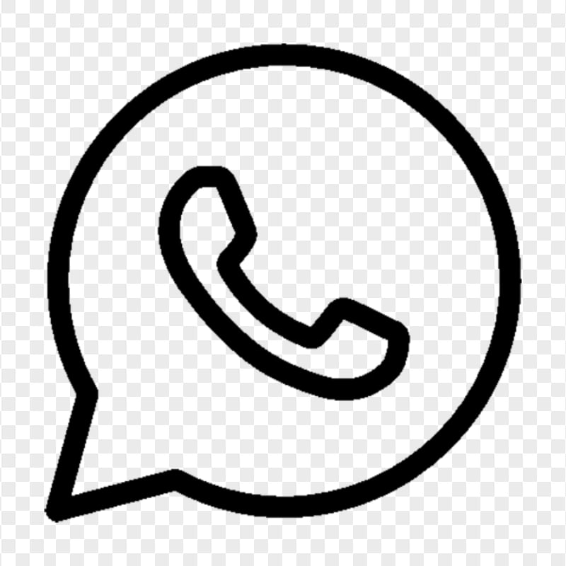 Whatsapp Black Logo Icon Transparent PNG Citypng
