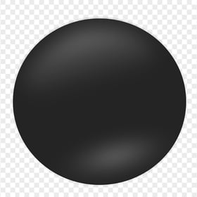 Sphere Circle Button Black Color PNG Image