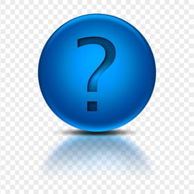Blue Glossy Question Mark Circle Icon Logo PNG