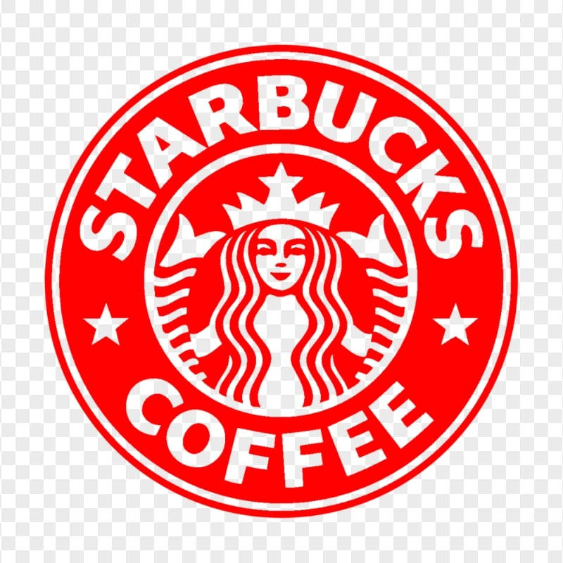 HD Starbucks Red Circle Woman Logo PNG