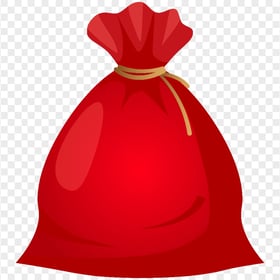 HD Red Santa Gifts Bag Illustration PNG