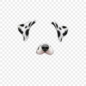 HD Snapchat Cute Dalmatian Dog Puppy Filter PNG Image