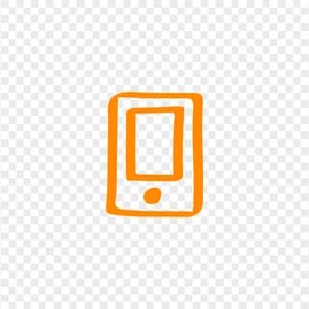 HD Orange Hand Draw Mobile Icon Transparent PNG
