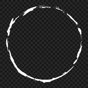 Grunge Circle White Frame Border PNG