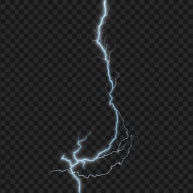 Blue Lightning Strike Effect PNG