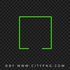 HD PNG Creative Neon Green Square Frame