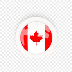 Round Framed Canada Button Icon PNG Image