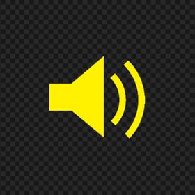 Loudspeaker Speaker Yellow Icon PNG Image