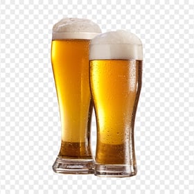 Download HD Two Beer Glasses PNG