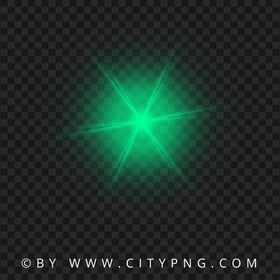HD Star Lens Flare Green Effect Transparent PNG