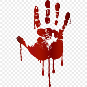 HD Realistic Bloody Hand Print PNG